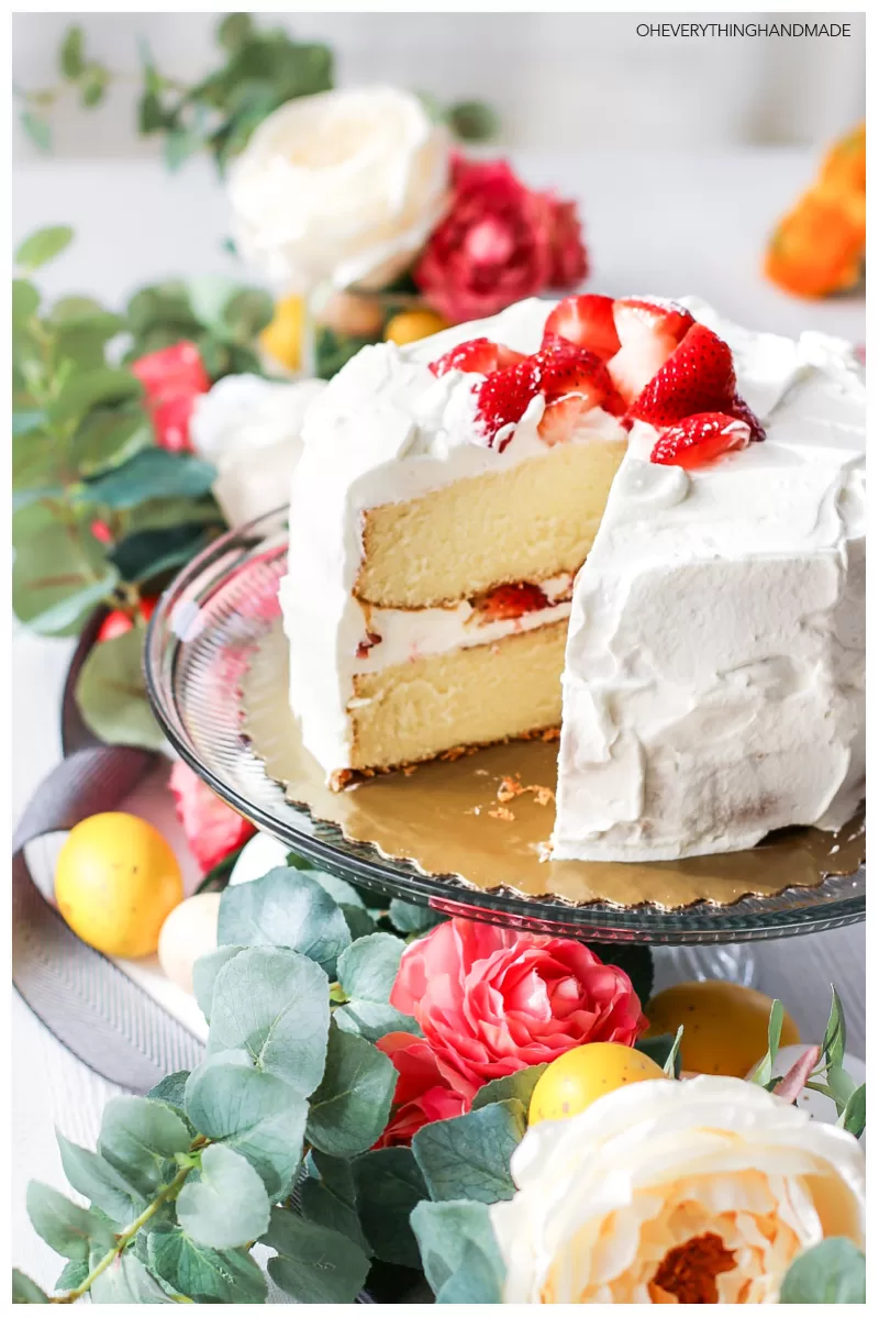 Strawberry Vanilla Layer Cake-4