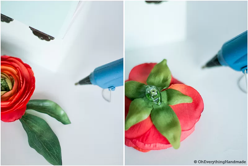 DIY Allowance box - glue on the flower