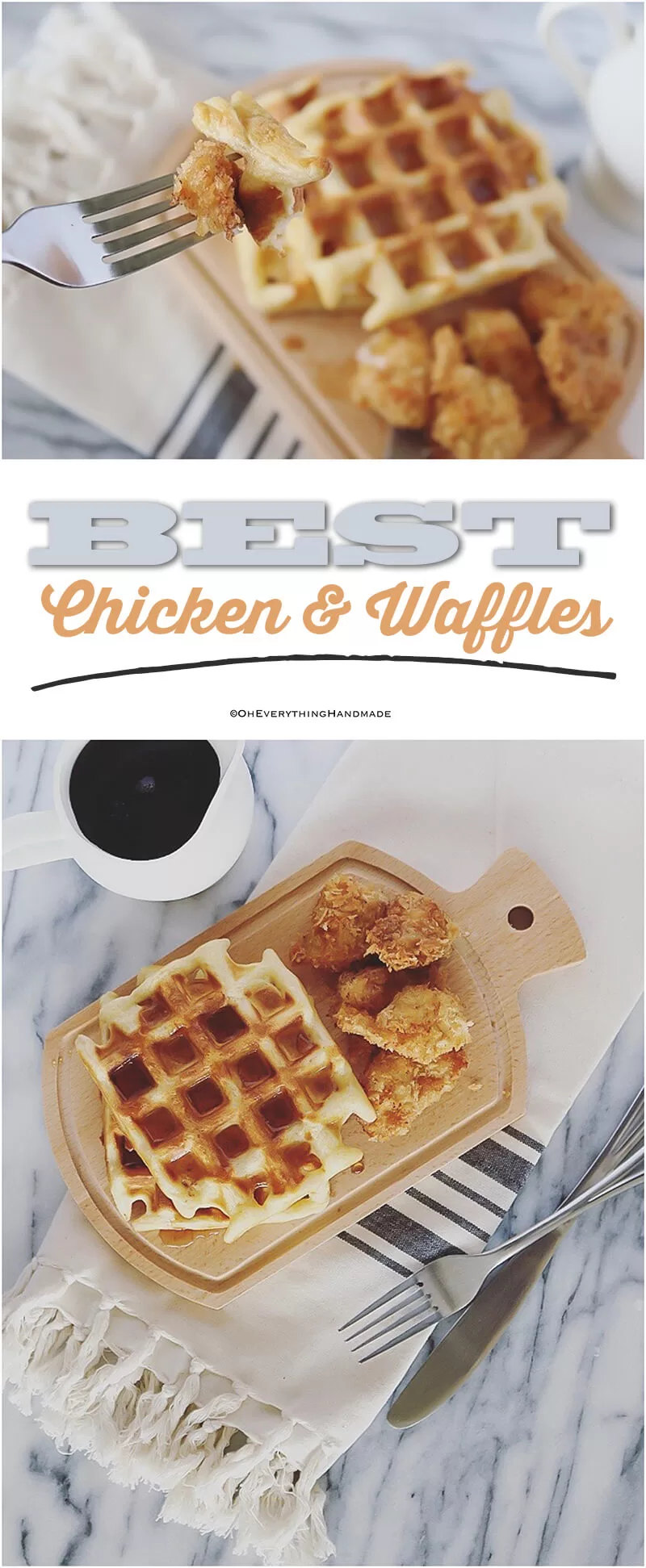 Best Chicken & Waffles Recipe-Pinterest