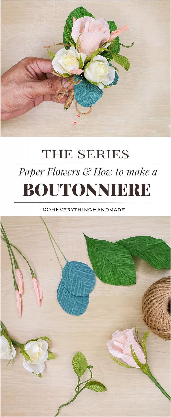 Paper Flowers & How to make Boutonnieres- PinMe