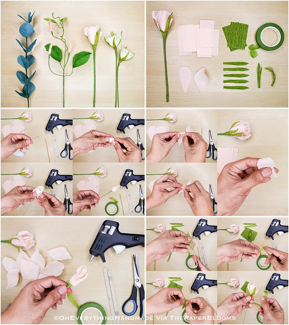 Paper Flowers & How to make Boutonnieres- Step by Step