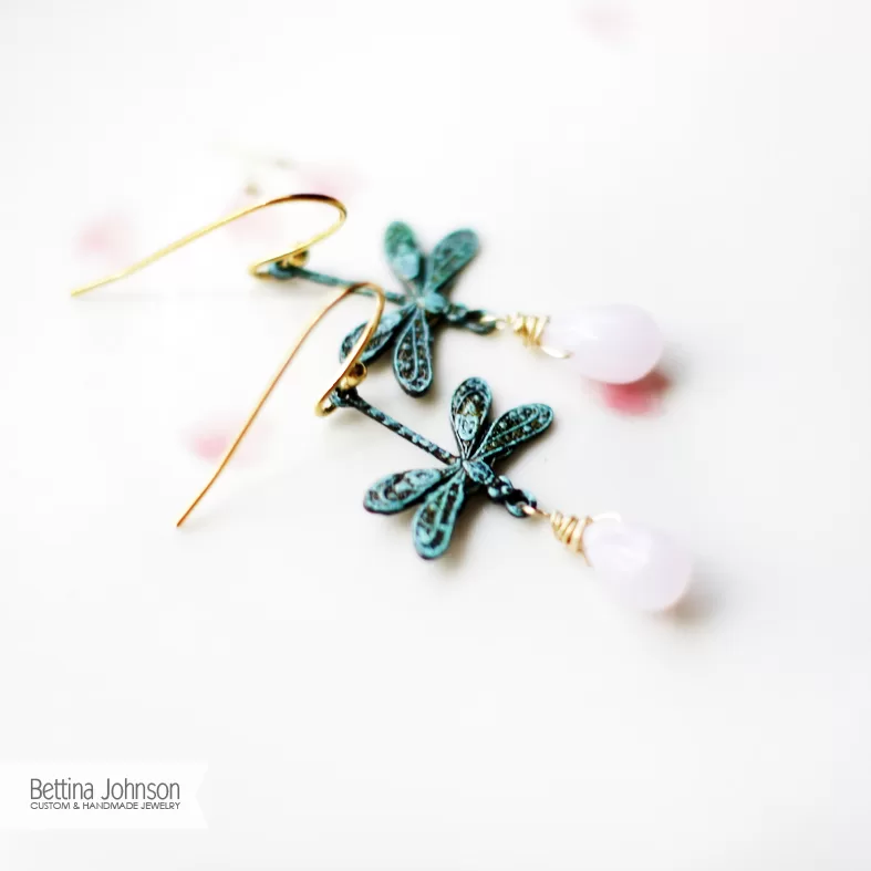 Patina Dragonfly Earring