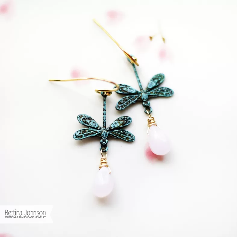 Patina Dragonfly Earring