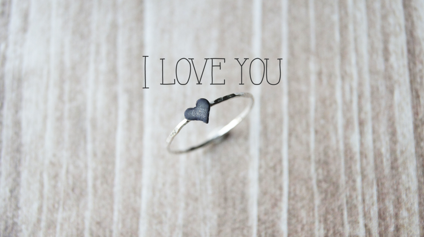 I love you heart ring