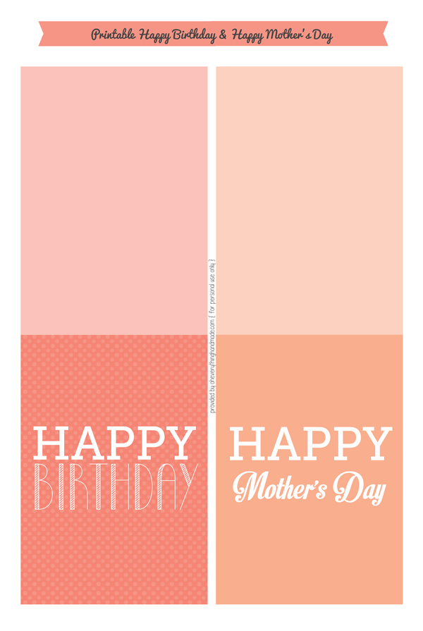 Happy B-day and Happy Mother's Day Card