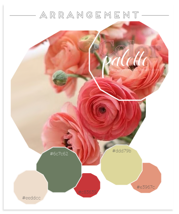Color Palette // Ranunculus Arrangement 