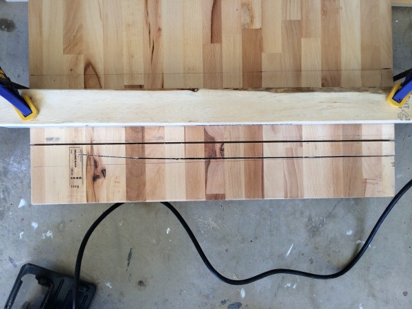 Cutting half way through the wood