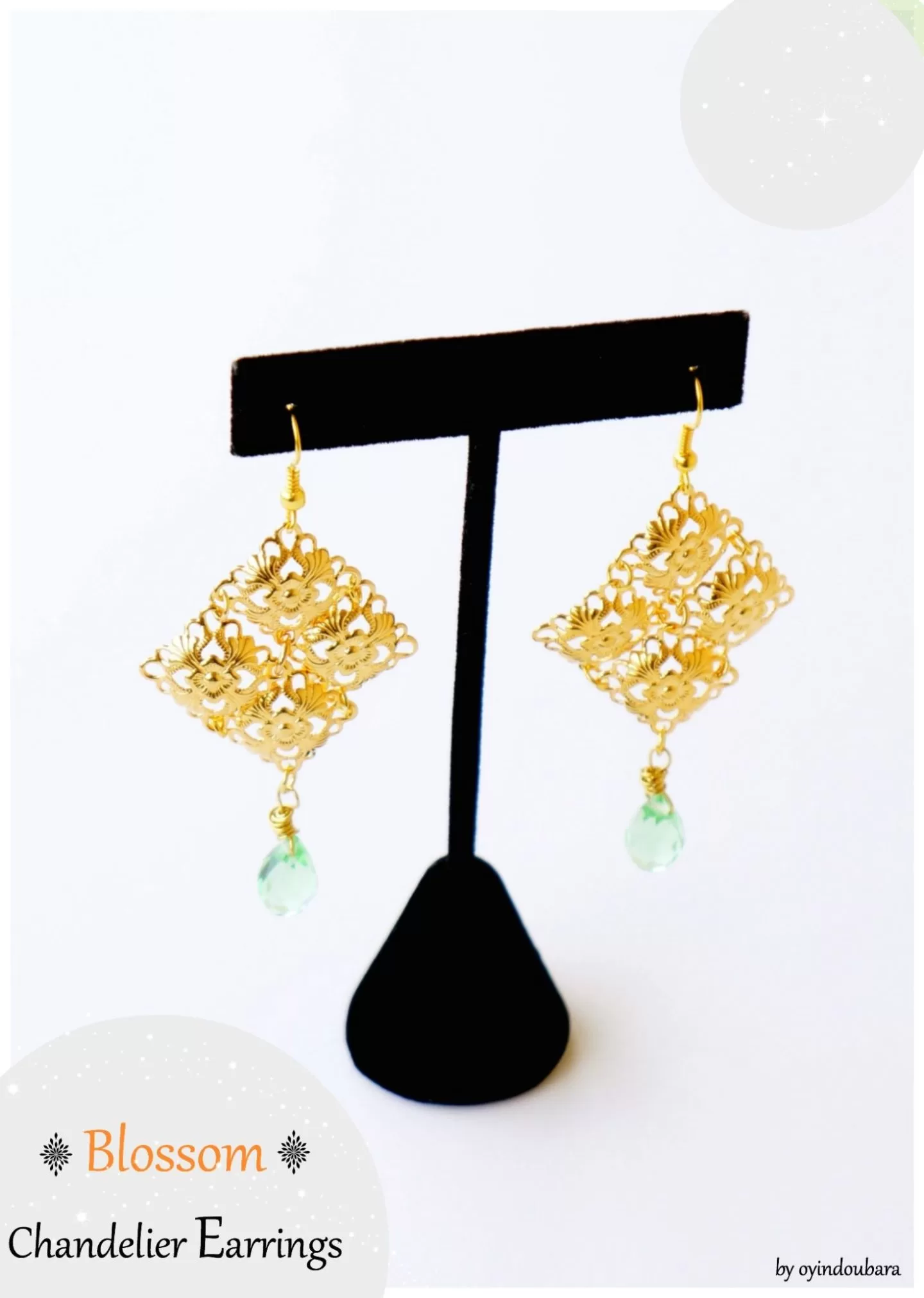 oyindoubara-Blossom chandelier earring-diy