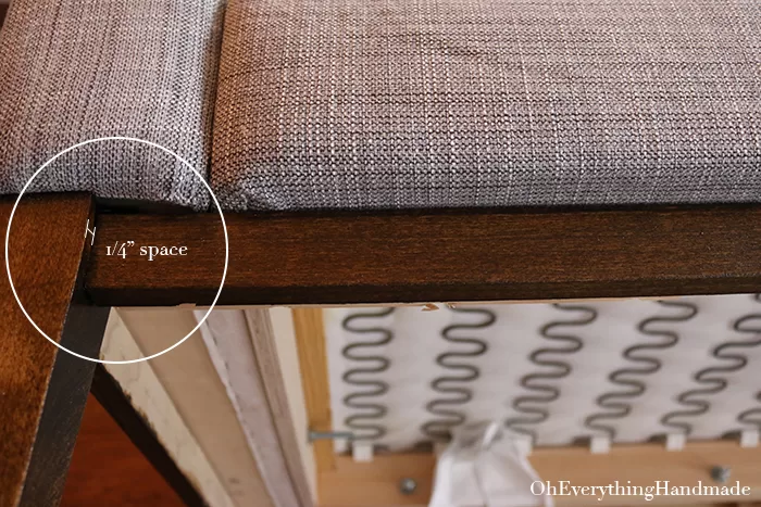 Ikea Karlstad Tapered leg and skirt tutorial - spacing between board and leg