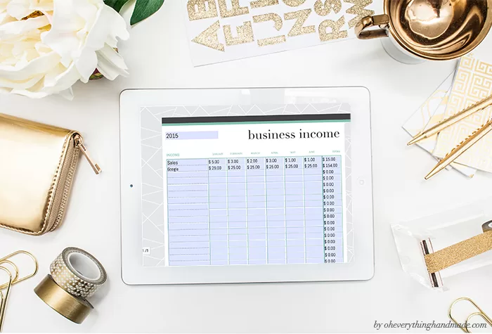 Small Business Income Expense Inventory Printable Kit IPad